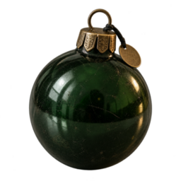 Recovered green ball ornament