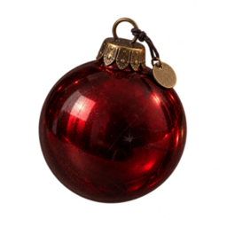 Recovered red ball ornament